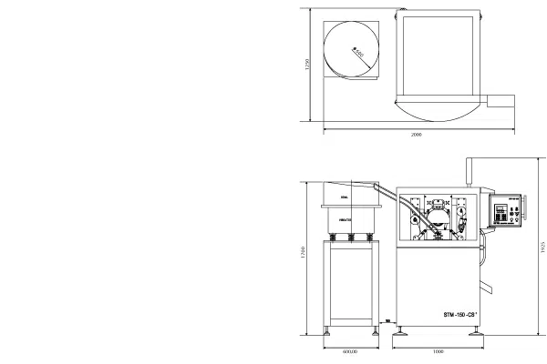 dimensoes maquina hot stamping stm 150 cs